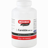 Megamax L- Carnitin 1000mg Tabletten 120 Stück