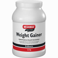 Megamax Weight Gainer Erdbeer Pulver 1500 g