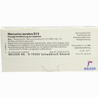 Mercurius Auratus D15 Ampullen 8 x 1 ml