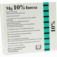 Mg 10% Inresa Ampullen 5 x 10 ml