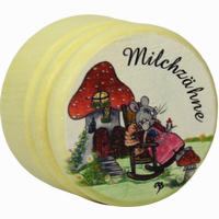 Milchzahndose Holz Bunt mit Bild Groß 1 Stück