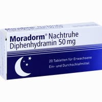 Moradorm Nachtruhe Diphenhydramin 50mg Tabletten 20 Stück