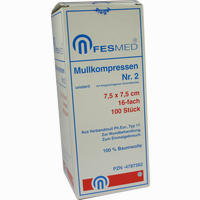 Mullkompresse Gr2 Unsteril 7.5x7.5 Es 16f Kompressen 100 Stück