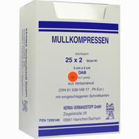 Mullkompressen Aus Baumwolle 12- Fach Gelegt Steril 5x5cm 25 Stück