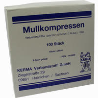 Mullkompressen Aus Baumwolle 8- Fach Gelegt Unsteril 10x20cm 100 Stück