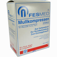 Mullkompressen Steril 10x10 Es 8f 25 x 2 Stück