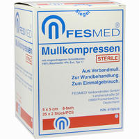 Mullkompressen Steril 5x5 Es 8f 25 x 2 Stück