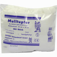 Mulltupfer Handgef.unsteril Wallnussgross 15x15cm 100 Stück