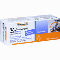 Abbildung von Nac- Ratiopharm Akut 200 Hustenlöser Brausetabletten 10 Stück