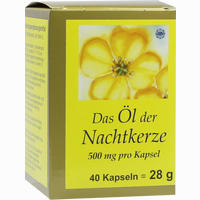 Nachtkerze Oel Kaps 500mg Kapseln 40 Stück