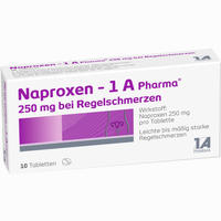 Naproxen - 1 A Pharma 250mg bei Regelschmerzen Tabletten 10 Stück
