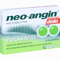 Neo- Angin Benzocain Dolo Halstabletten zuckerfrei Lutschtabletten 12 Stück