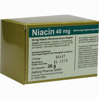 Niacin 40mg Pro Kapsel Kapseln 60 Stück
