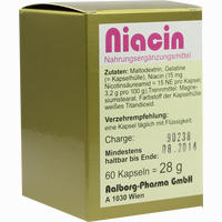 Niacin Kapseln AALBORG PHARMA 60 Stück