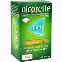 Nicorette 2 Mg Freshfruit Kaugummi KOHLPHARMA 105 Stück