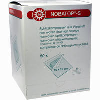 Nobatop S 10x10cm Sterile Schlitzkompressen 50 Stück