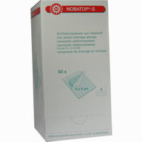 Nobatop S 5x5cm Sterile Schlitzkompressen Aus Vliesstoff 50 Stück