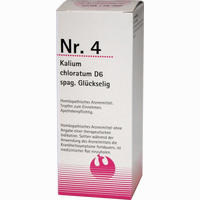 Nr. 4 Kalium Chloratum D6 Spag. Glückselig Tropfen 100 ml