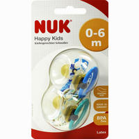 Nuk Beruhigungssauger Happy Kids Gr. 1 Latex 2 Stück