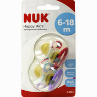 Nuk Beruhigungssauger Happy Kids Gr. 2 Latex 2 Stück