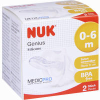 Nuk Genius Schnuller Silikon Steril 0- 6 Monate 2 Stück