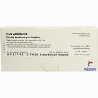 Nux Vomica D4 Ampullen 8 x 1 ml