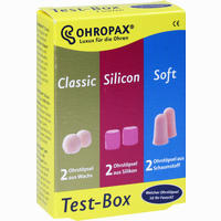 Ohropax Test- Box 3 Sorten Ohrstöpsel Kombipackung 3 x 2 Stück