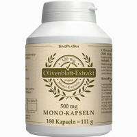 Olivenblattextrakt 500mg Mono- Kapseln 180 Stück