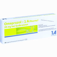 Omeprazol - 1 A Pharma 20mg bei Sodbrennen Kapseln 14 Stück