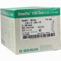 Omnifix Duo 100 Insulin Einmalspritzen 100 x 1 ml