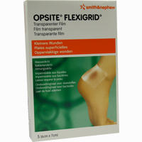 Opsite Flexigrid 6x7cm Transparenter Wasserdichter Verbandfilm Steril 5 Stück