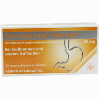 Pantoprazol Hennig Otc 20mg Magensaftresistente Tabletten 14 Stück
