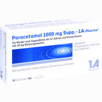 Paracetamol 1000mg Supp. - 1a- Pharma Zäpfchen 10 Stück