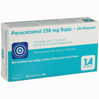 Paracetamol 250mg Supp. - 1 A- Pharma Zäpfchen 10 Stück