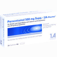 Paracetamol 500mg Supp. - 1 A- Pharma Zäpfchen 10 Stück