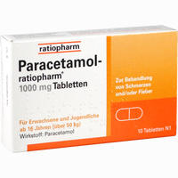 Abbildung von Paracetamol- Ratiopharm 1000 Mg Tabletten 10 Stück