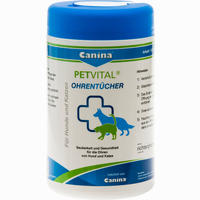Petvital Feuchttücher für Ohren 120 Stück