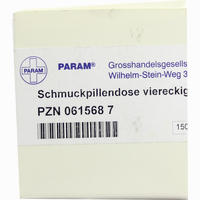 Pillendose Schmuck Versilbert Viereckig 1 Stück