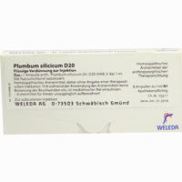 Plumbum Silicicum D20 Ampullen 8 x 1 ml