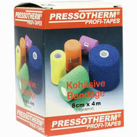 Pressotherm Kohäsive Bandage 8cmx4m Gelb Binde 1 Stück