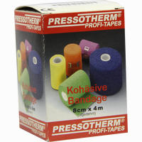 Pressotherm Kohäsive Bandage 8cmx4m Rot Binde 1 Stück