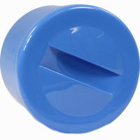 Prothesenbehälter Blau Kunststoff mit Deckel 1 Stück