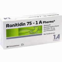 Ranitidin 75 - 1 A Pharma Filmtabletten 10 Stück