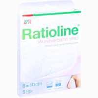 Ratioline Acute Wundverband Steril 10x8cm 5 Stück