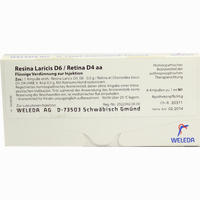 Resina Laricis D 6/Retina D4 Aa Ampullen 8 x 1 ml