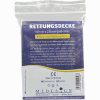 Rettungsdecke Gold Silber 220x160cm 1 Stück