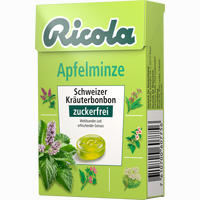Ricola Apfelminze Kräuterbonbons Ohne Zucker Box 50 g