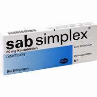 Sab Simplex 80mg Kautabletten 20 Stück