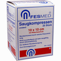 Saugkompresse 10x10cm Unsteril Kompressen 25 Stück