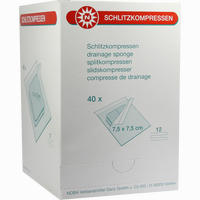 Schlitzkompresse 7.5x7.5cm 12fach Steril Kompressen 40 Stück